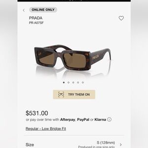 PRADA PR A07SF tortoise sunglasses Briar Trotoise with brown lense.